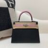 Global Shipping Kelly 25CM Two-tone handbag 89 Nior X9 Epsom Leather SHW