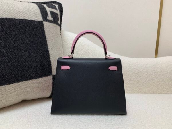 Global Shipping Kelly 25CM Two-tone handbag 89 Nior X9 Epsom Leather SHW