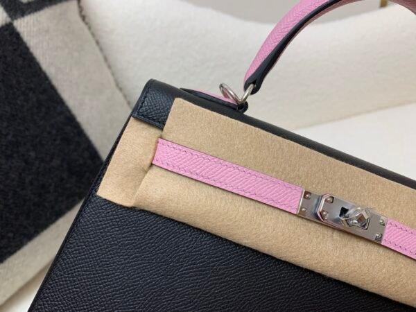 Global Shipping Kelly 25CM Two-tone handbag 89 Nior X9 Epsom Leather SHW