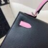 Global Shipping Kelly 25CM Two-tone handbag 89 Nior X9 Epsom Leather SHW