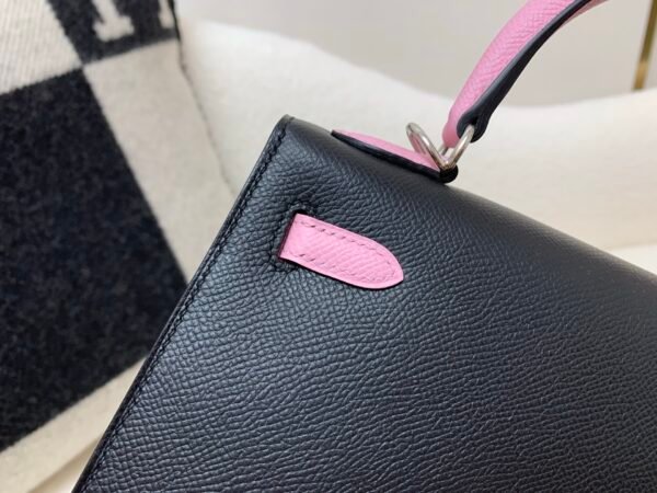Global Shipping Kelly 25CM Two-tone handbag 89 Nior X9 Epsom Leather SHW