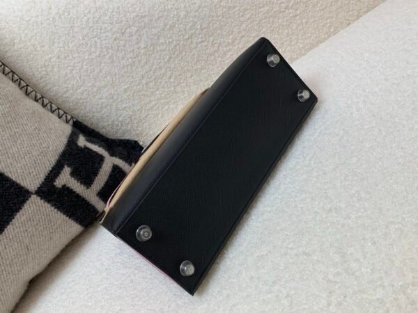 Global Shipping Kelly 25CM Two-tone handbag 89 Nior X9 Epsom Leather SHW
