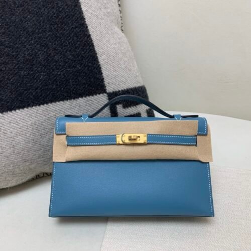 wsxc1750084184297_0 Top Quality Kelly Pochette 22CM 75 Blue Jean Swift Leather Gold Hardware
