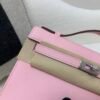 Global Shipping 3Q Rose Saiura Kelly Pochette 22CM Swift Leather