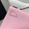 Global Shipping 3Q Rose Saiura Kelly Pochette 22CM Swift Leather
