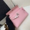 Global Shipping 3Q Rose Saiura Kelly Pochette 22CM Swift Leather