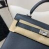 Kelly 25CM H0 Swift Leather Full Handmade Silver Hardware Top Quality
