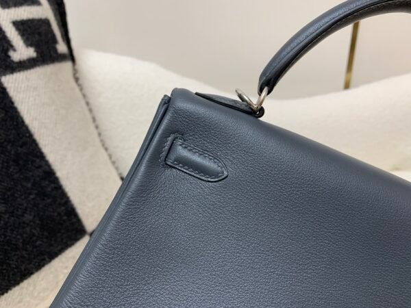 Kelly 25CM H0 Swift Leather Full Handmade Silver Hardware Top Quality