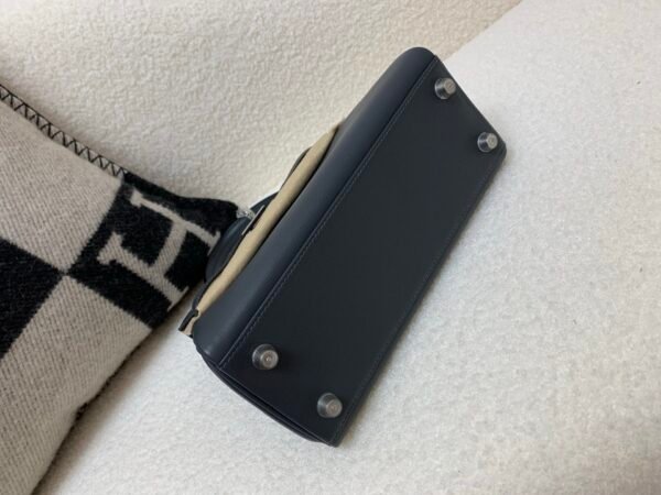 Kelly 25CM H0 Swift Leather Full Handmade Silver Hardware Top Quality
