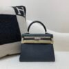 Kelly 25CM H0 Swift Leather Full Handmade Silver Hardware Top Quality