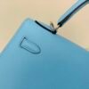 Global Shipping 7N celeste Kelly 25CM Epsom Leather Silver Hardware