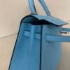 Global Shipping 7N celeste Kelly 25CM Epsom Leather Silver Hardware