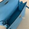 Global Shipping 7N celeste Kelly 25CM Epsom Leather Silver Hardware
