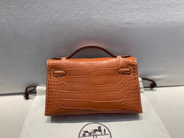 wsxc1750520773670_1 Kelly Pochette 22CM Matte Alligator Leather Ck37 Gold Hardware