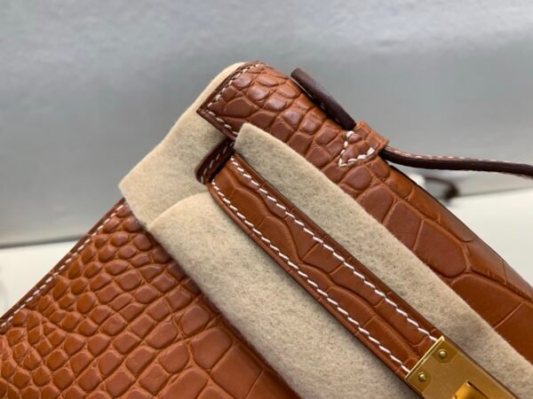 wsxc1750520773670_2 Kelly Pochette 22CM Matte Alligator Leather Ck37 Gold Hardware