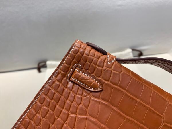 wsxc1750520773670_3 Kelly Pochette 22CM Matte Alligator Leather Ck37 Gold Hardware