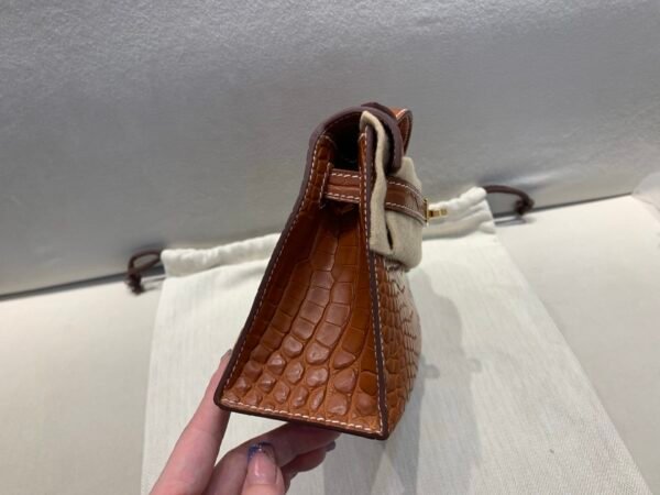 wsxc1750520773670_4 Kelly Pochette 22CM Matte Alligator Leather Ck37 Gold Hardware