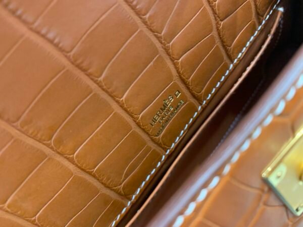 wsxc1750520773892_6 Kelly Pochette 22CM Matte Alligator Leather Ck37 Gold Hardware
