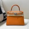 wsxc1750520787425_0 Kelly 25CM 93 Orange Epsom Leather Full Handmade Gold Hardware Top Quality