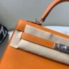wsxc1750520787425_2 Kelly 25CM 93 Orange Epsom Leather Full Handmade Gold Hardware Top Quality