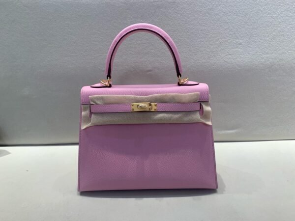 Kelly 25CM Global Delivery X9 Mauve Sylvestre Epsom Leather Gold Hardware