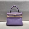Top Quality Kelly 25CM P9 Anemone Swift Leather Silver Hardware