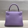 Top Quality Kelly 25CM P9 Anemone Swift Leather Silver Hardware