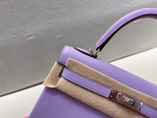 Top Quality Kelly 25CM P9 Anemone Swift Leather Silver Hardware