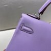 Top Quality Kelly 25CM P9 Anemone Swift Leather Silver Hardware