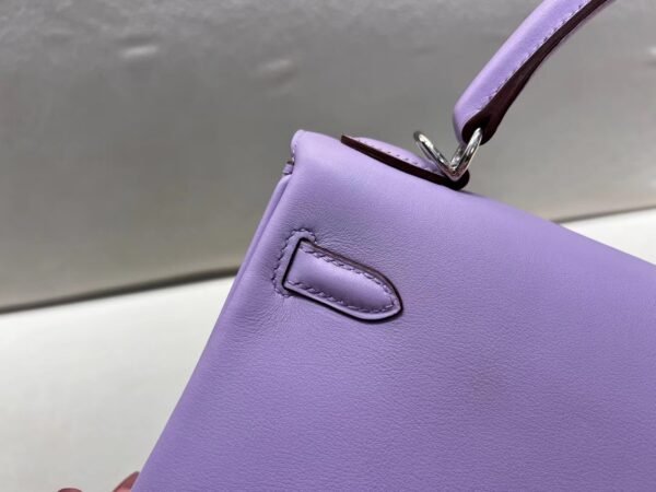 Top Quality Kelly 25CM P9 Anemone Swift Leather Silver Hardware