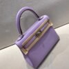 Top Quality Kelly 25CM P9 Anemone Swift Leather Silver Hardware