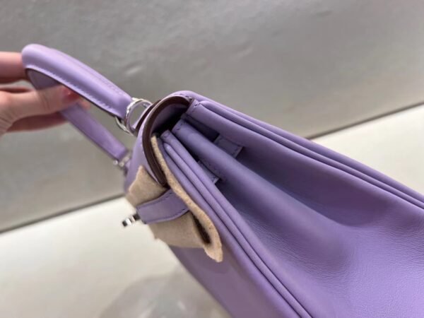 Top Quality Kelly 25CM P9 Anemone Swift Leather Silver Hardware