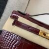 Kelly Pochette 22CM 57 Bordeaux American Alligator Gold Hardware