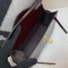 Kelly Pochette 22CM 57 Bordeaux American Alligator Gold Hardware