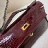 Kelly Pochette 22CM 57 Bordeaux American Alligator Gold Hardware