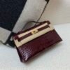 Kelly Pochette 22CM 57 Bordeaux American Alligator Gold Hardware