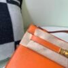 Global Sales Kelly Pochette 22CM Swift Leather Gold Hardware 93 Orange