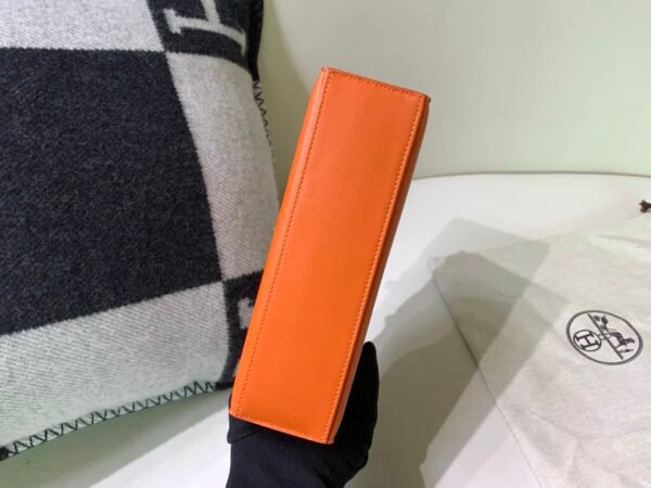 Global Sales Kelly Pochette 22CM Swift Leather Gold Hardware 93 Orange