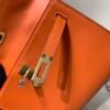 Global Sales Kelly Pochette 22CM Swift Leather Gold Hardware 93 Orange