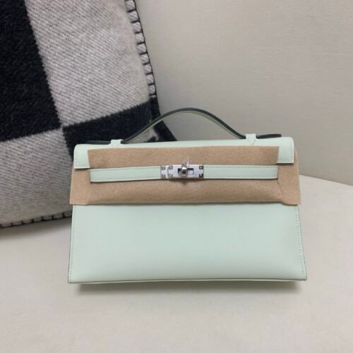 Global Sales Kelly Pochette 22CM Swift Leather Silver Hardware 0S