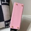 Kelly 25CM Chevre Leather 3Q Rose Saiura 80 Gris Perle Full Handmade