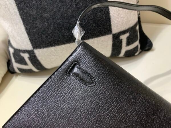 Top Handmade Kelly Elan 28CM Chevre Leather Silver Hardware