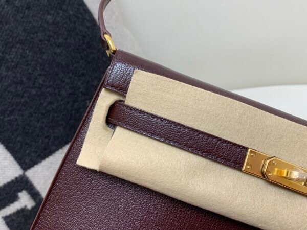 Full Handmade Kelly Elan 28CM Chevre Leather Gold Hardware 0G