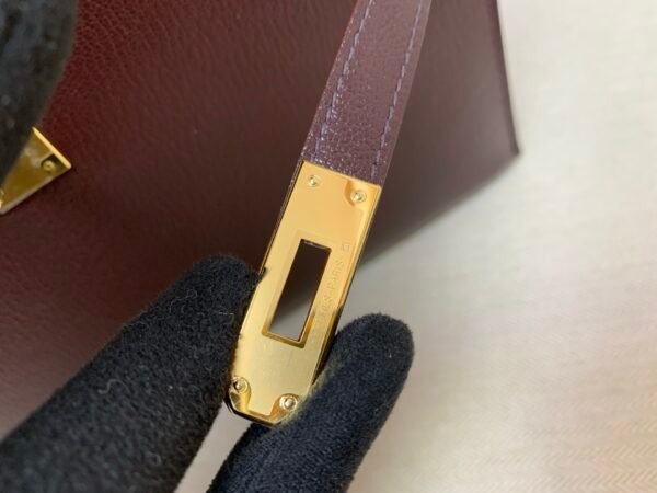 Full Handmade Kelly Elan 28CM Chevre Leather Gold Hardware 0G