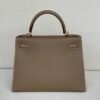 Handmade Kelly 28CM 8C Gri Elephant Epsom Leather Gold Hardware