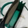 Kelly 28CM New Arrival 81 Gris Tourterelle 6Q Vert Emeraude Porosus Leather GHW