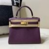 Top Quality Kelly 28CM 59 RAISIN Togo Leather Gold Hardware