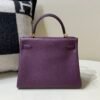 Top Quality Kelly 28CM 59 RAISIN Togo Leather Gold Hardware
