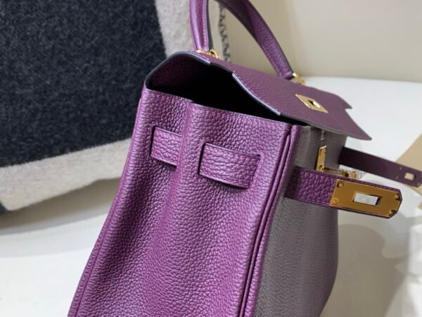 Top Quality Kelly 28CM 59 RAISIN Togo Leather Gold Hardware