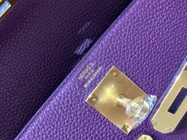 Top Quality Kelly 28CM 59 RAISIN Togo Leather Gold Hardware